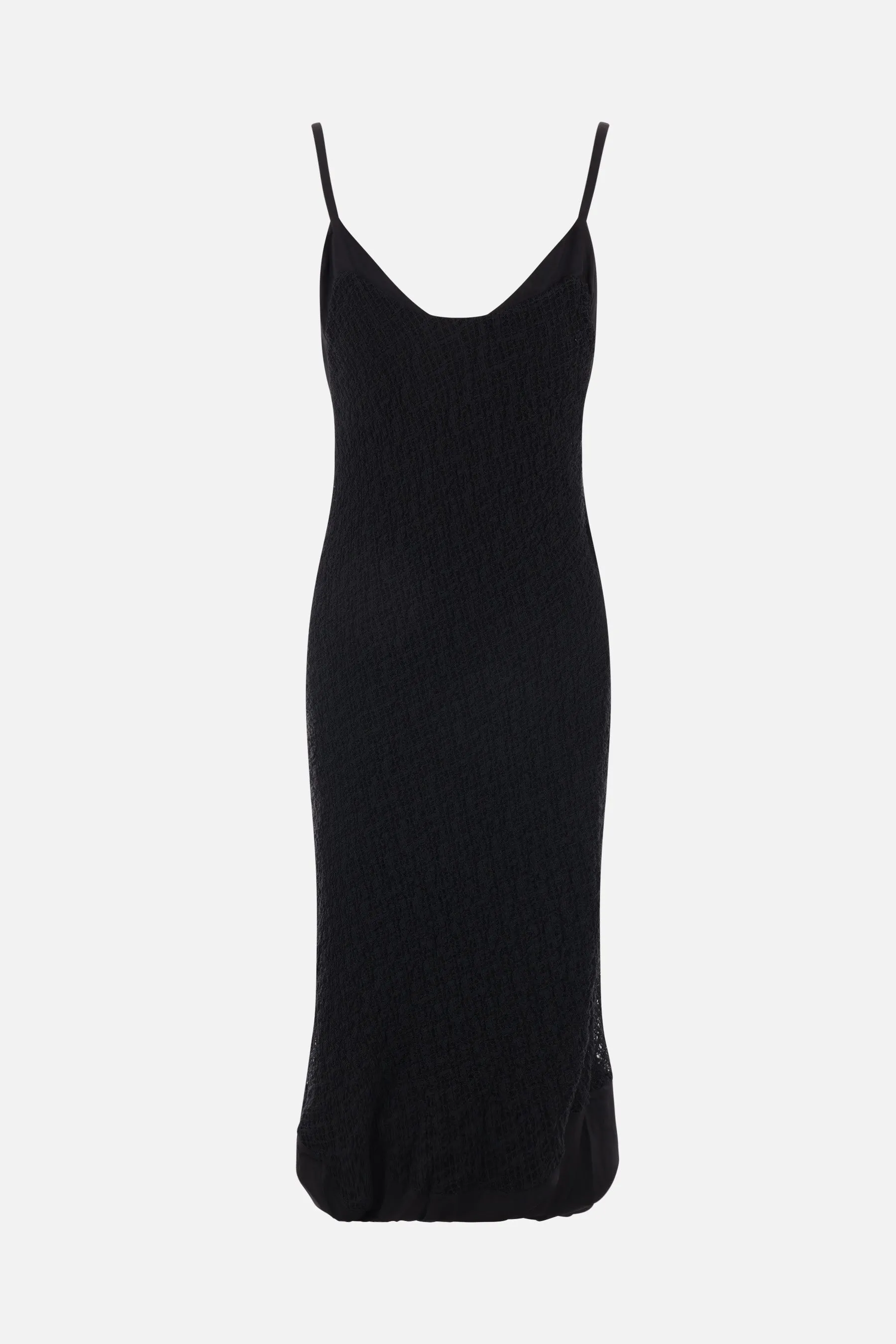 stretch mesh sleeveless dress