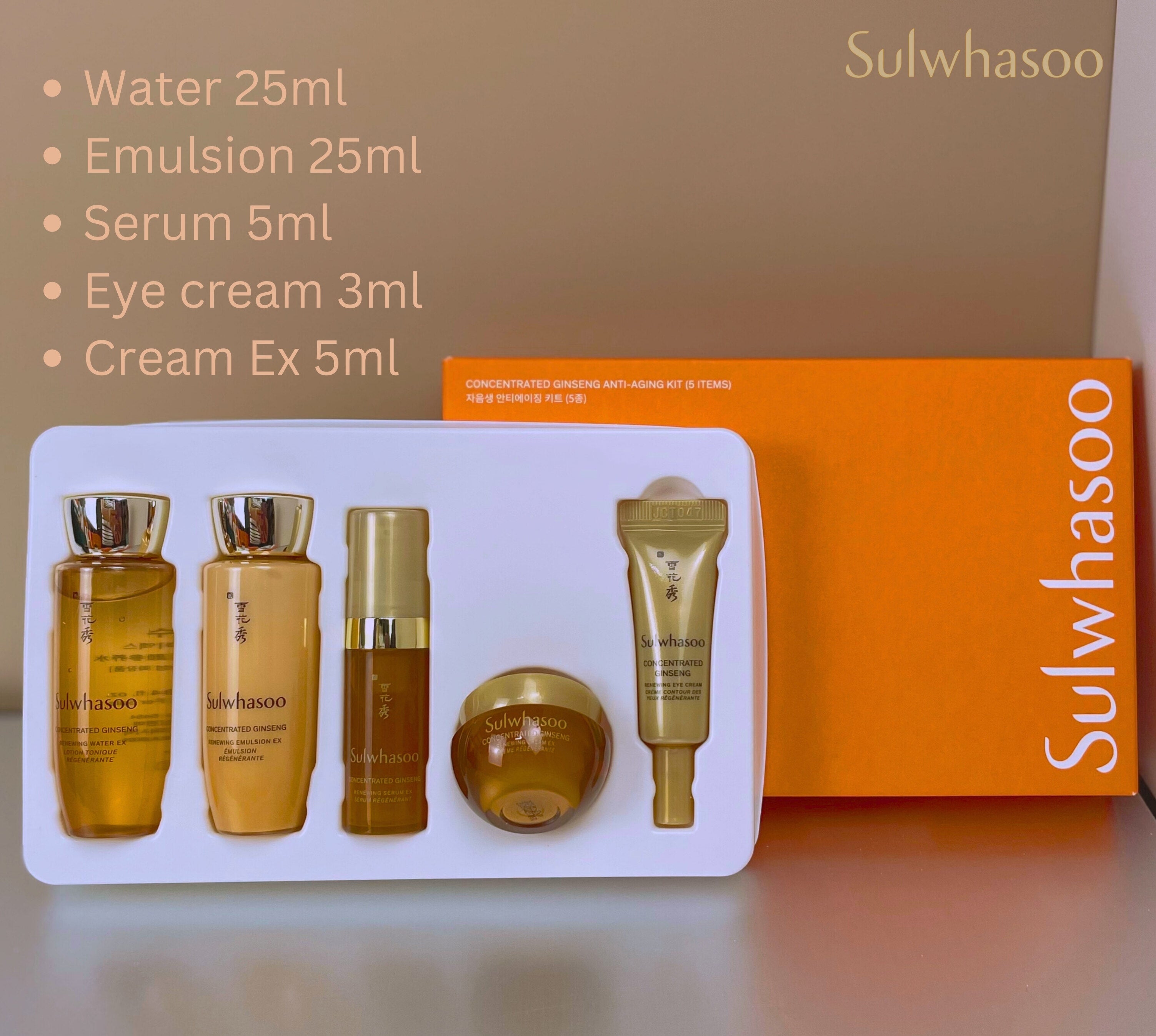 Sulwhasoo Concentrated Ginseng Anti-aging Kits 5 items Korean Beauty