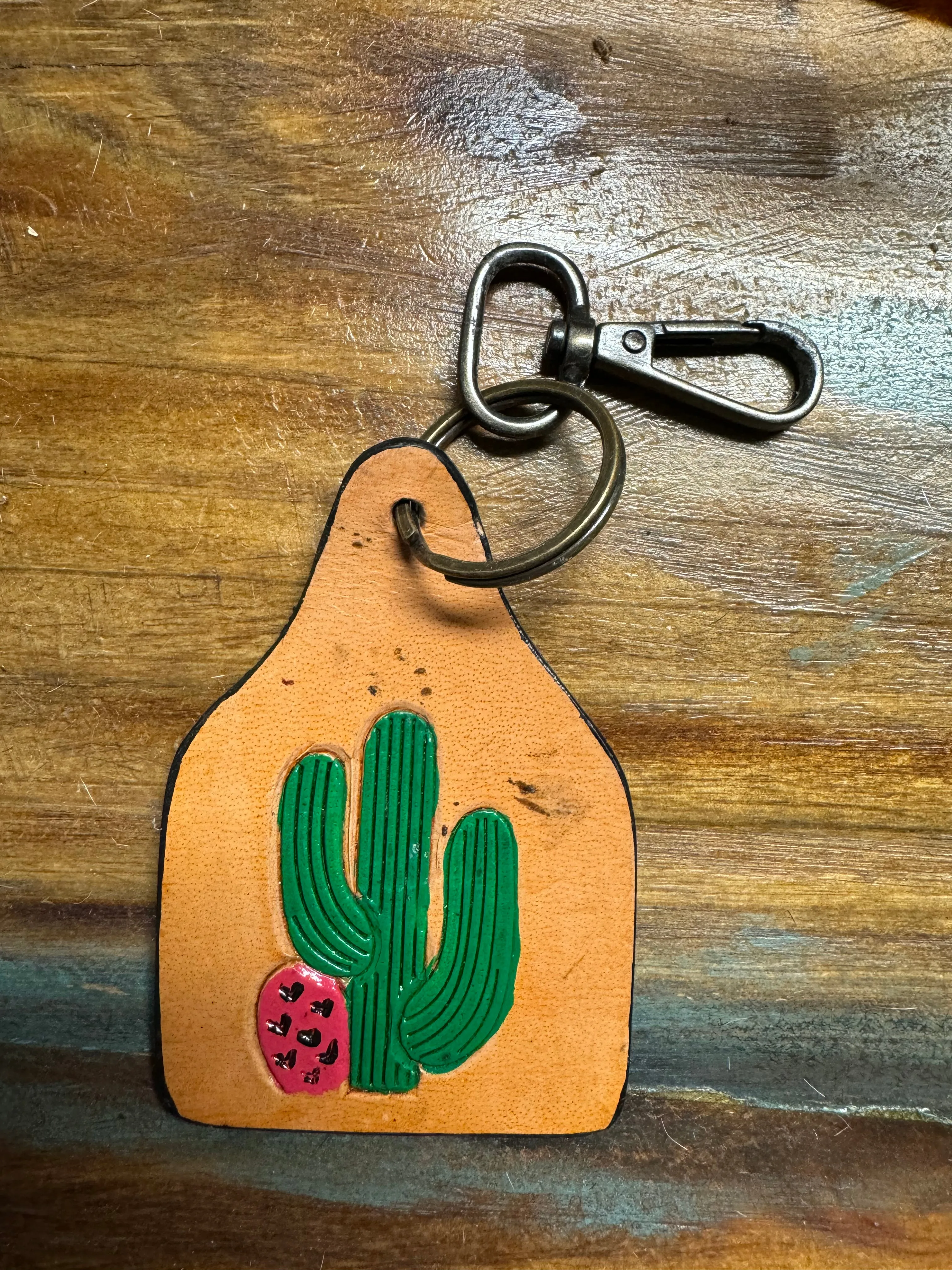 Tooled Leather Keychains