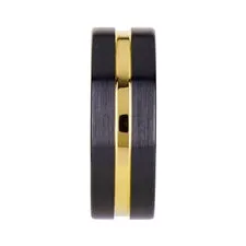 Vivaldi Black Ceramic and Yellow Gold Band