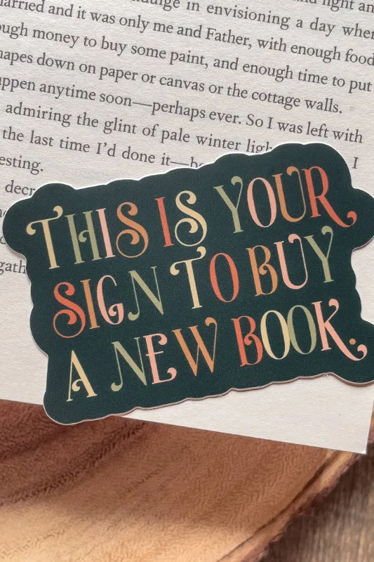 Your Sign To Buy A New Book Sticker