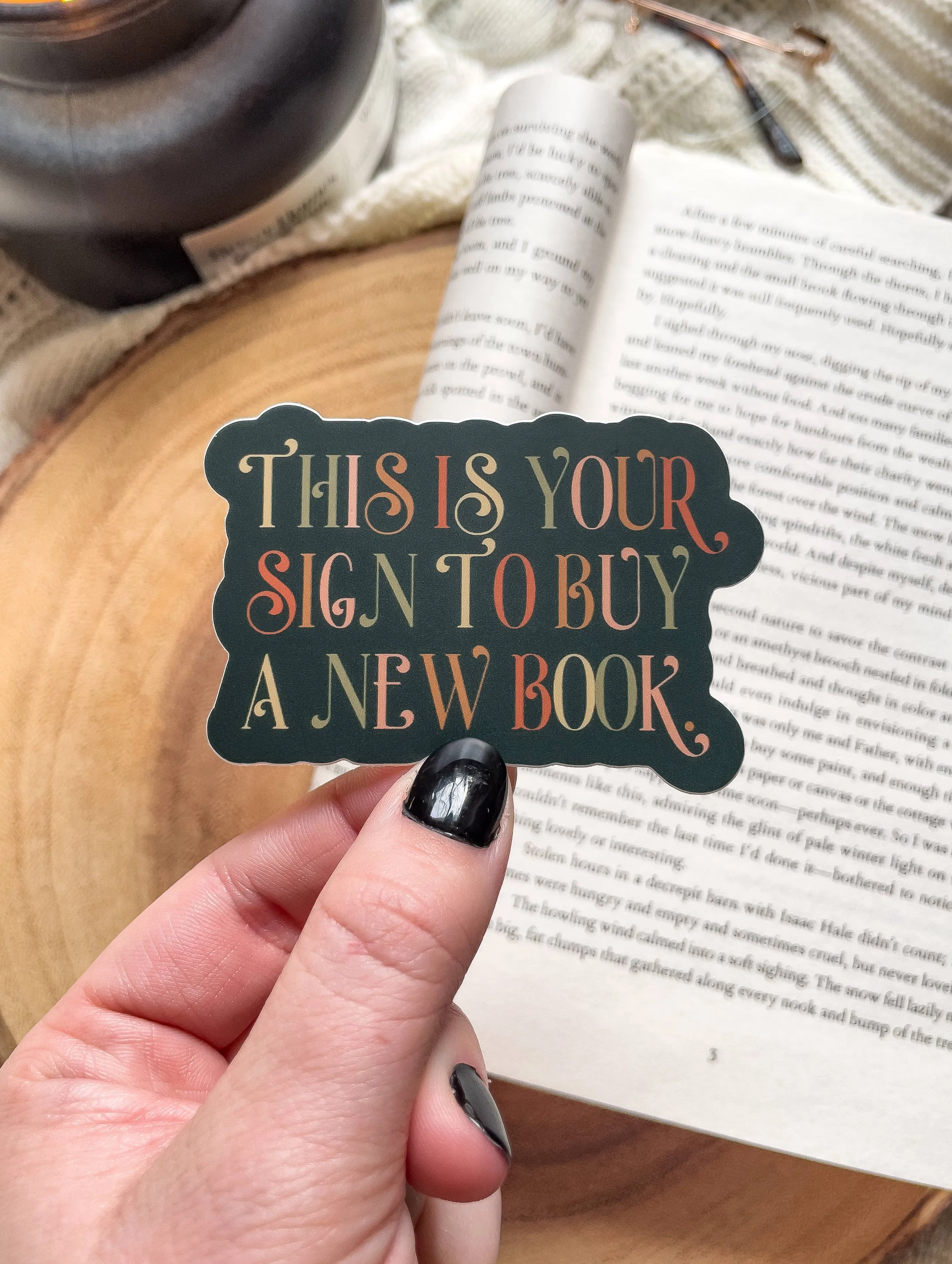 Your Sign To Buy A New Book Sticker