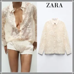 ZARA  |PRINT CROP TOP